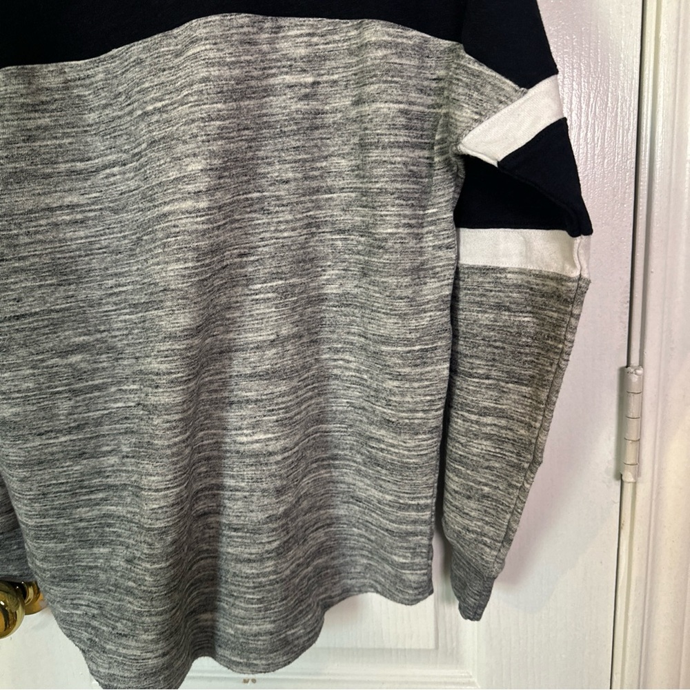 Victoria's Secret PINK Black and Gray Sweatshirt oversized XS - Picture 7 of 13